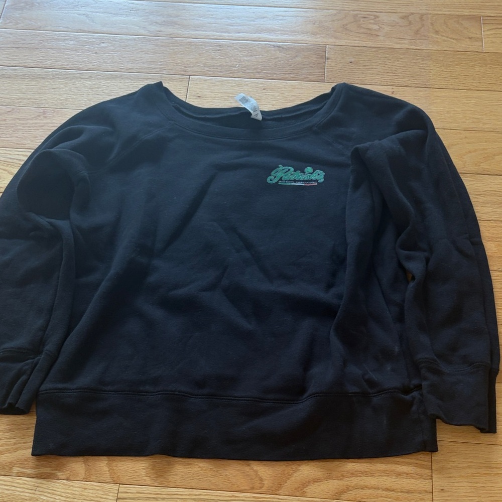Bella Canvas Black Sweatshirt with Green Logo